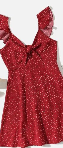 Red Dress Polka Dot